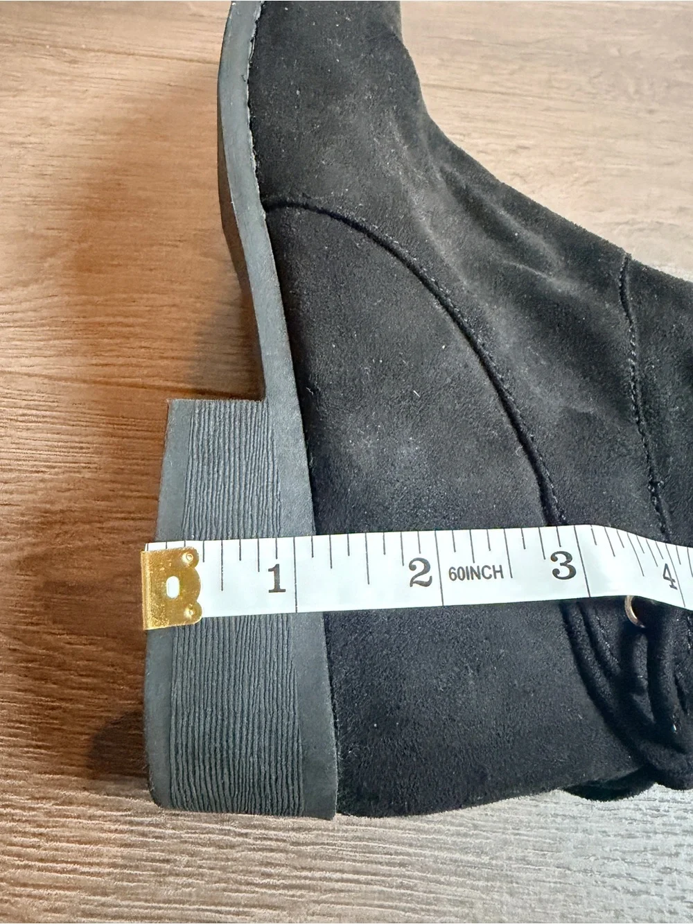 Women’s Black Over the Knee Suede Boots Size 8.5 Tall Stretchy Zip Comfy